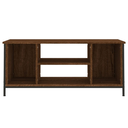 Tv-meubel 102x35x45 cm bewerkt hout bruin eikenkleur