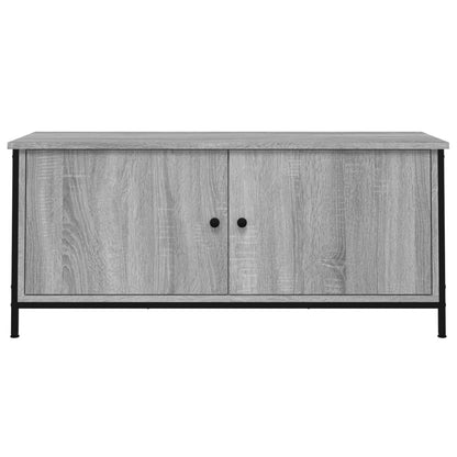 Tv-meubel 102x35x45 cm bewerkt hout grijs sonoma eikenkleurig