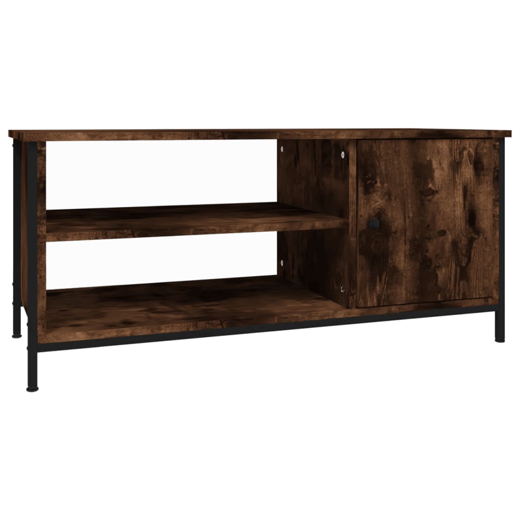 Tv-meubel 100x40x45 cm bewerkt hout gerookt eikenkleurig