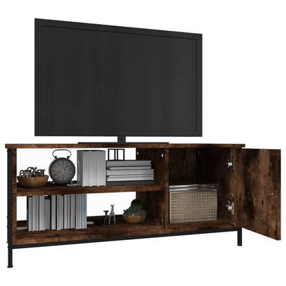 Tv-meubel 100x40x45 cm bewerkt hout gerookt eikenkleurig