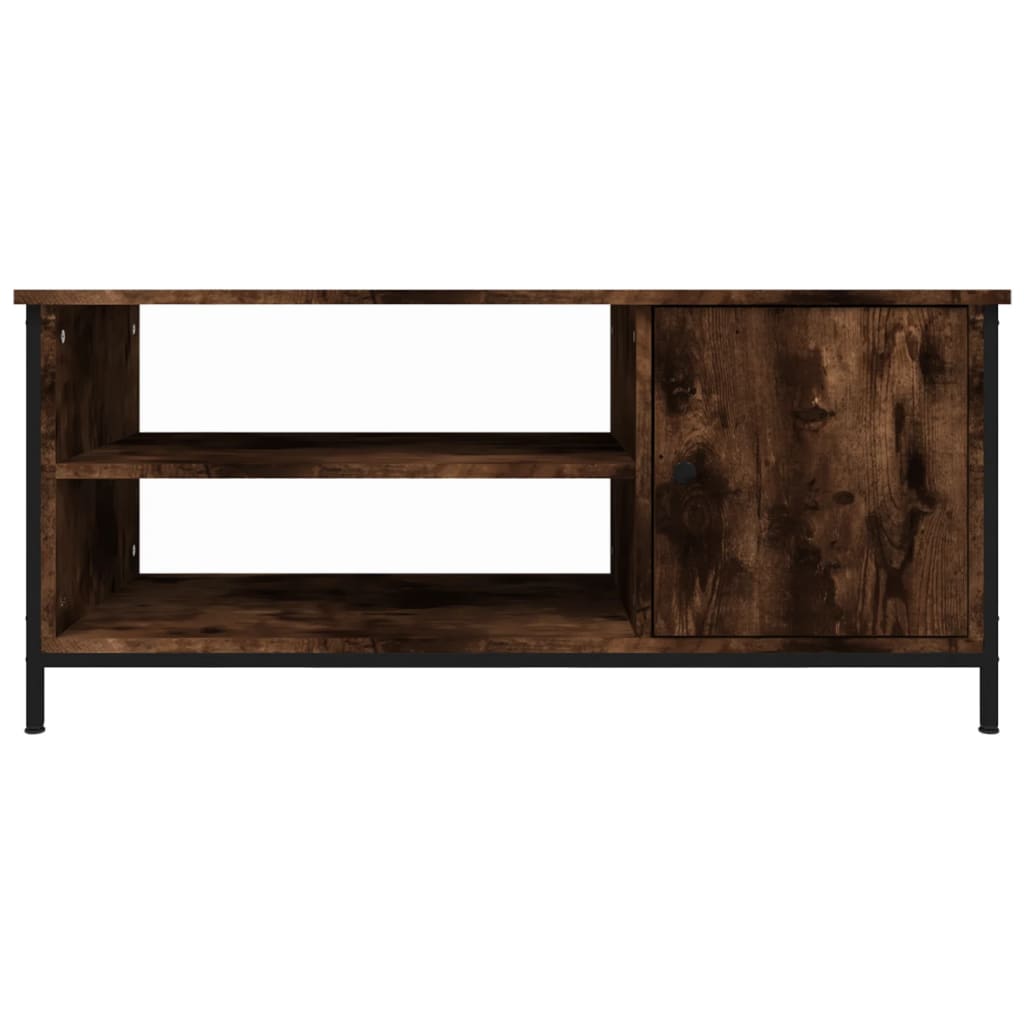 Tv-meubel 100x40x45 cm bewerkt hout gerookt eikenkleurig