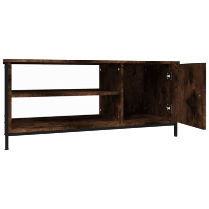 Tv-meubel 100x40x45 cm bewerkt hout gerookt eikenkleurig