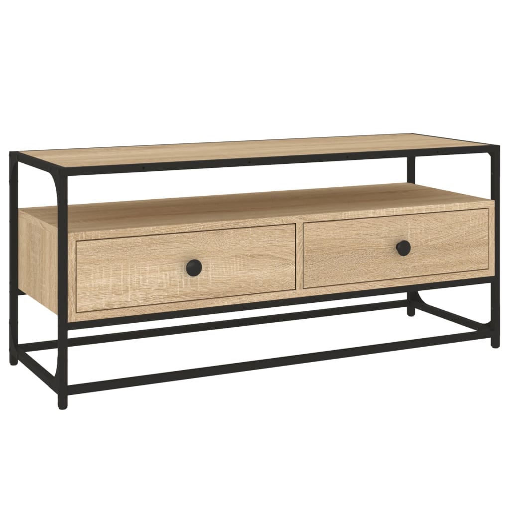 Tv-meubel 100x35x45 cm bewerkt hout sonoma eikenkleurig