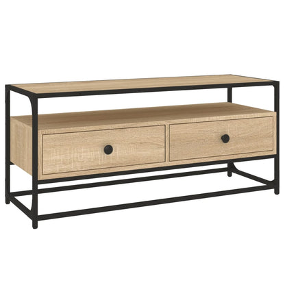 Tv-meubel 100x35x45 cm bewerkt hout sonoma eikenkleurig