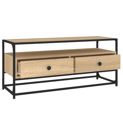 Tv-meubel 100x35x45 cm bewerkt hout sonoma eikenkleurig