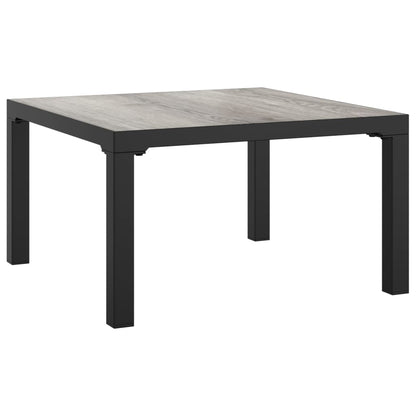 Salontafel tuin 55x55x31 cm DPC en staal grijs