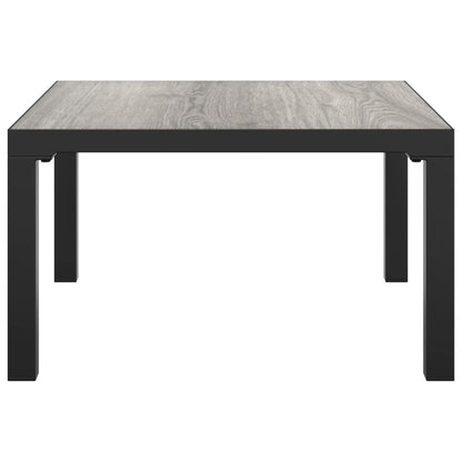 Salontafel tuin 55x55x31 cm DPC en staal grijs