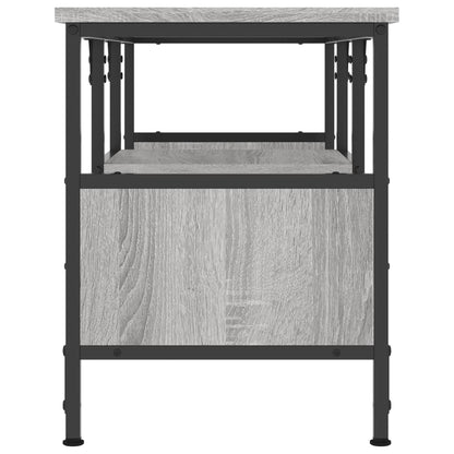 Tv-meubel 100x35x45 cm bewerkt hout en ijzer grijs sonoma eiken