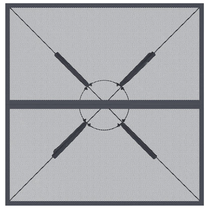 Tuintafel 80x80x72,5 cm staal gaas antracietkleurig