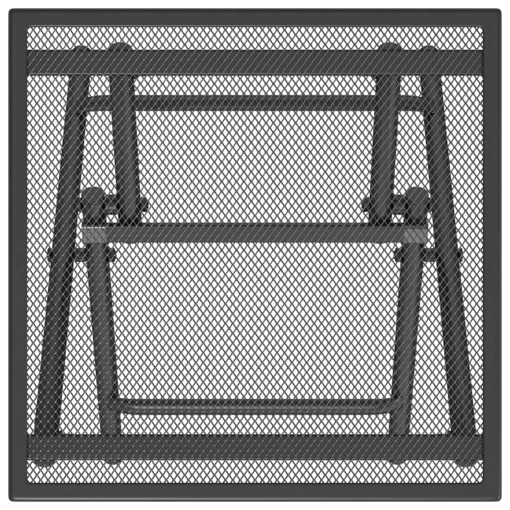 Tuintafel 38x38x38 cm staalgaas antracietkleurig