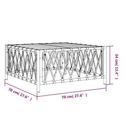 Tuintafel 70x70x34 cm geweven stof antracietkleurig