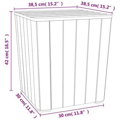 Tuintafel met afneembaar deksel polypropeen zwart