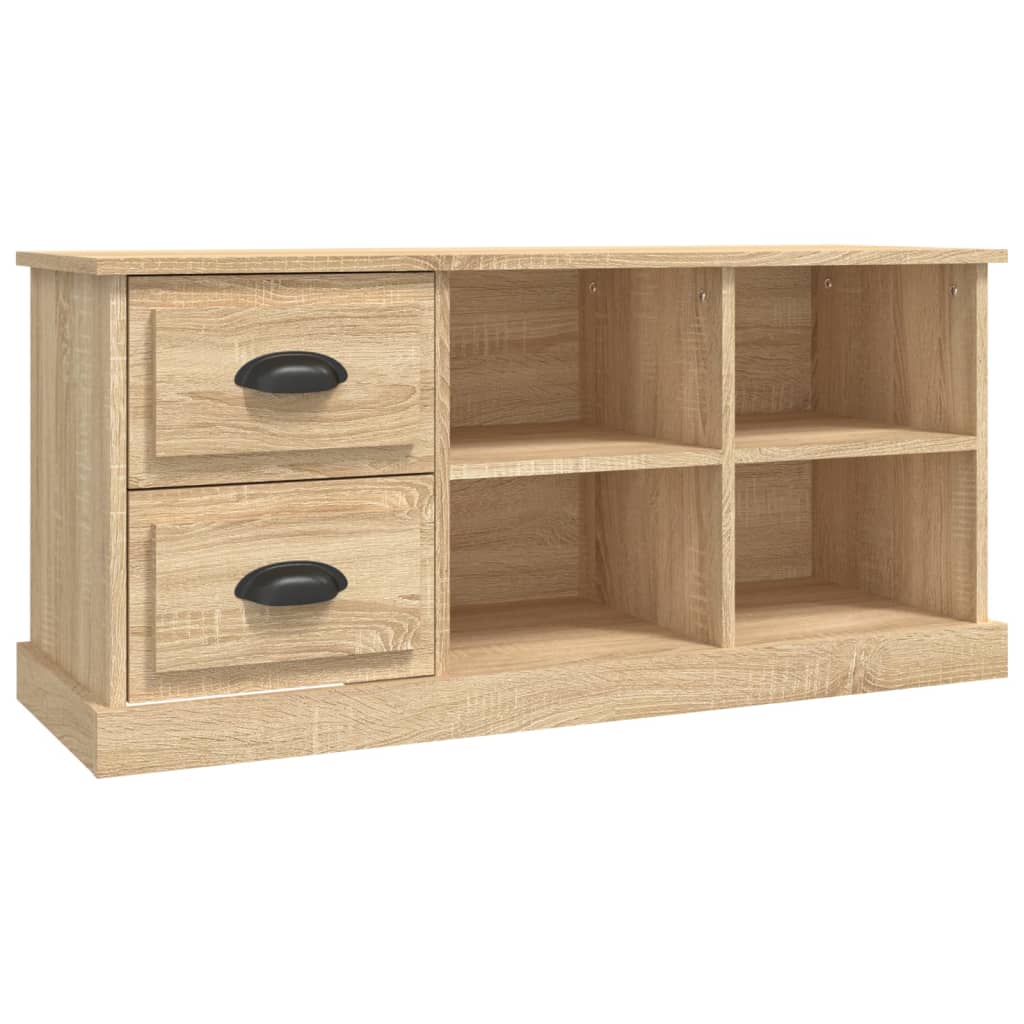 Tv-meubel 102x35,5x47,5 cm bewerkt hout sonoma eikenkleurig