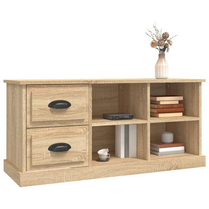 Tv-meubel 102x35,5x47,5 cm bewerkt hout sonoma eikenkleurig