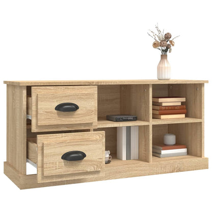 Tv-meubel 102x35,5x47,5 cm bewerkt hout sonoma eikenkleurig