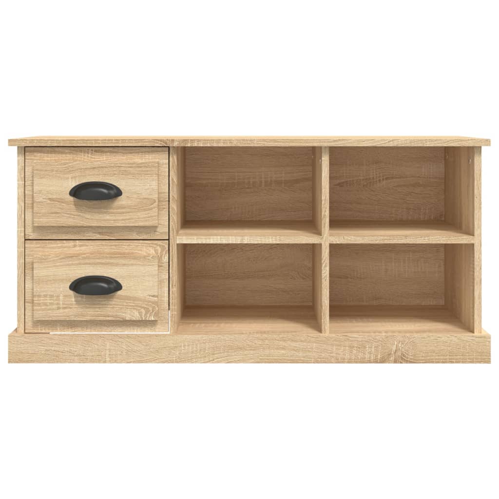 Tv-meubel 102x35,5x47,5 cm bewerkt hout sonoma eikenkleurig