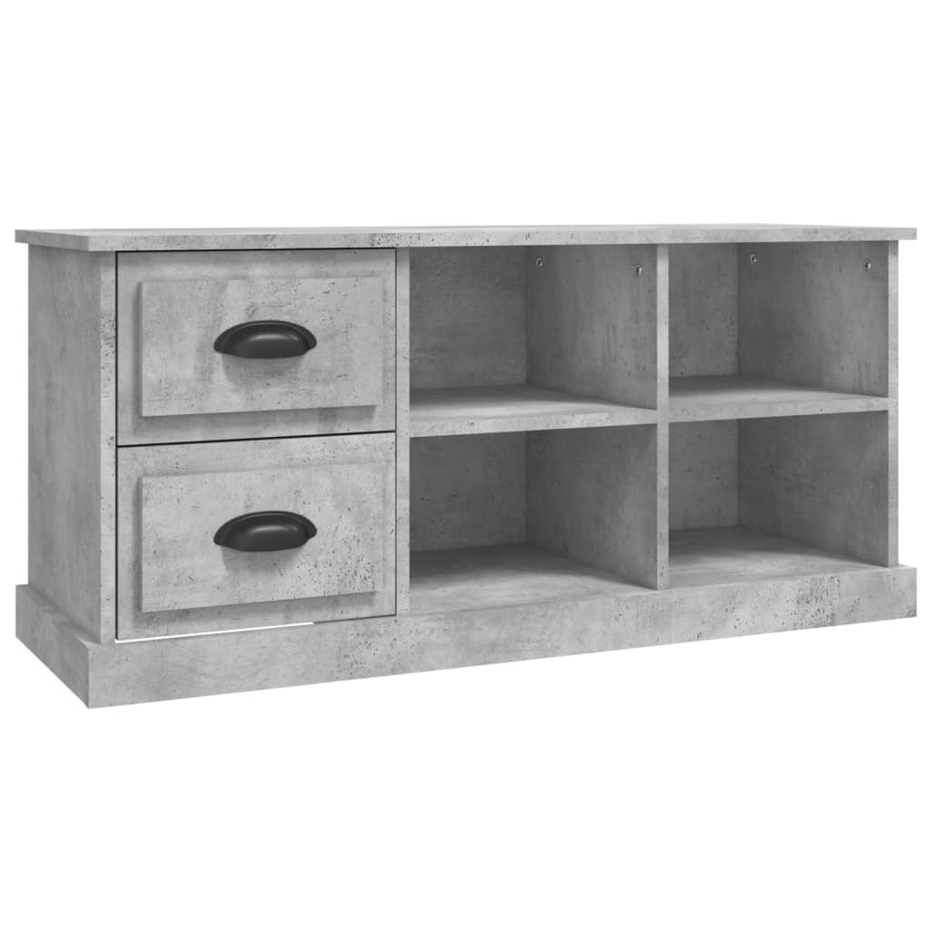 Tv-meubel 102x35,5x47,5 cm bewerkt hout betongrijs