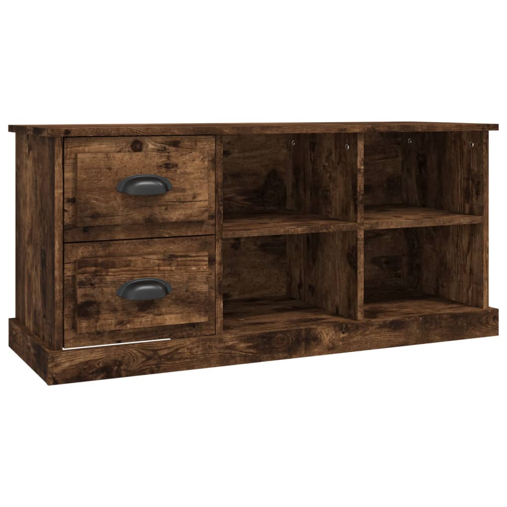 Tv-meubel 102x35,5x47,5 cm bewerkt hout gerookt eikenkleurig