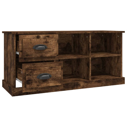 Tv-meubel 102x35,5x47,5 cm bewerkt hout gerookt eikenkleurig