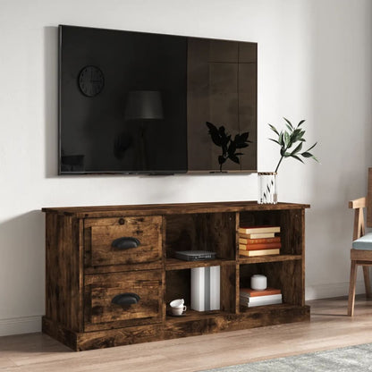 Tv-meubel 102x35,5x47,5 cm bewerkt hout gerookt eikenkleurig