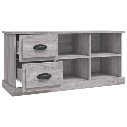 Tv-meubel 102x35,5x47,5 cm bewerkt hout grijs sonoma eikenkleur