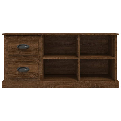 Tv-meubel 102x35,5x47,5 cm bewerkt hout bruin eikenkleur