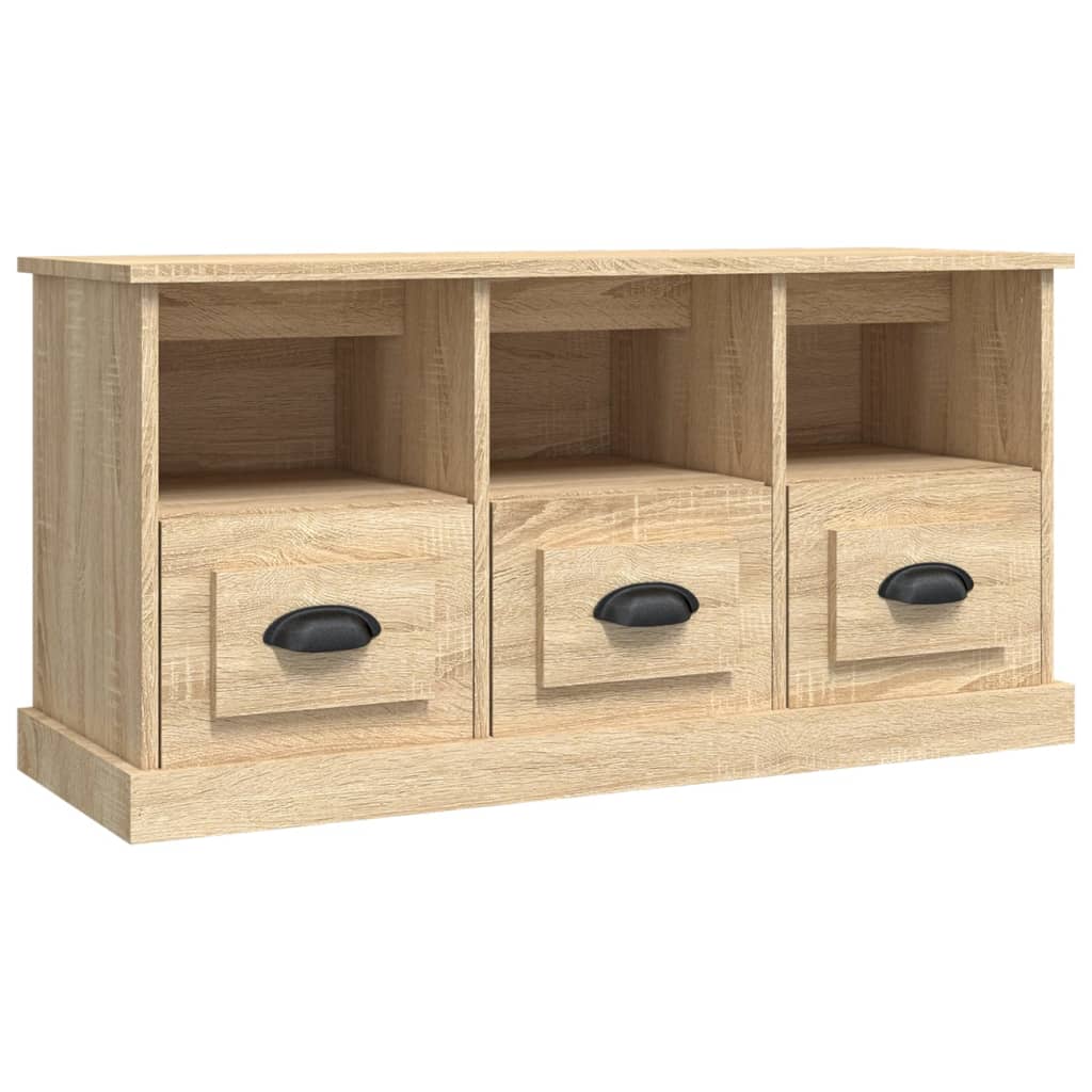 Tv-meubel 100x35x50 cm bewerkt hout sonoma eikenkleurig