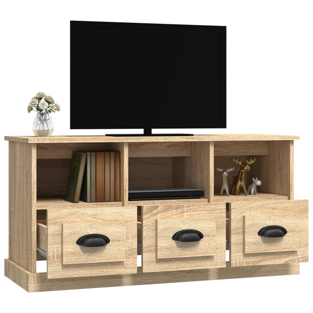 Tv-meubel 100x35x50 cm bewerkt hout sonoma eikenkleurig