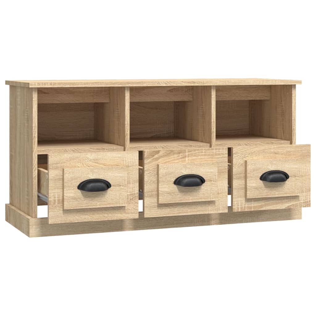 Tv-meubel 100x35x50 cm bewerkt hout sonoma eikenkleurig