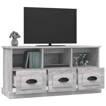 Tv-meubel 100x35x50 cm bewerkt hout grijs sonoma eikenkleurig