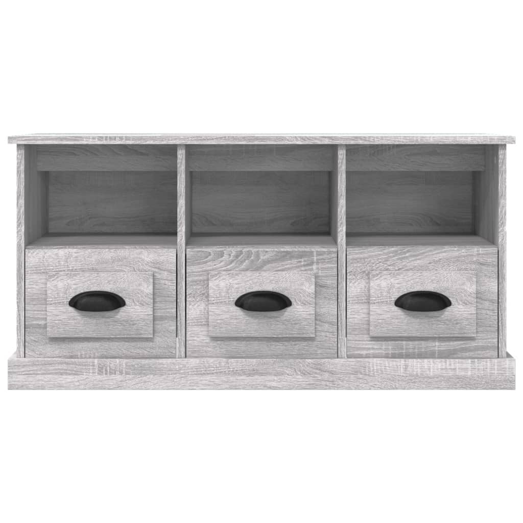 Tv-meubel 100x35x50 cm bewerkt hout grijs sonoma eikenkleurig