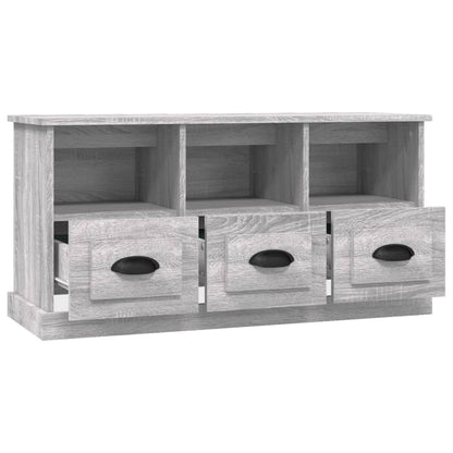 Tv-meubel 100x35x50 cm bewerkt hout grijs sonoma eikenkleurig