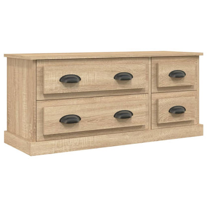 Tv-meubel 100x35,5x45 cm bewerkt hout sonoma eikenkleurig