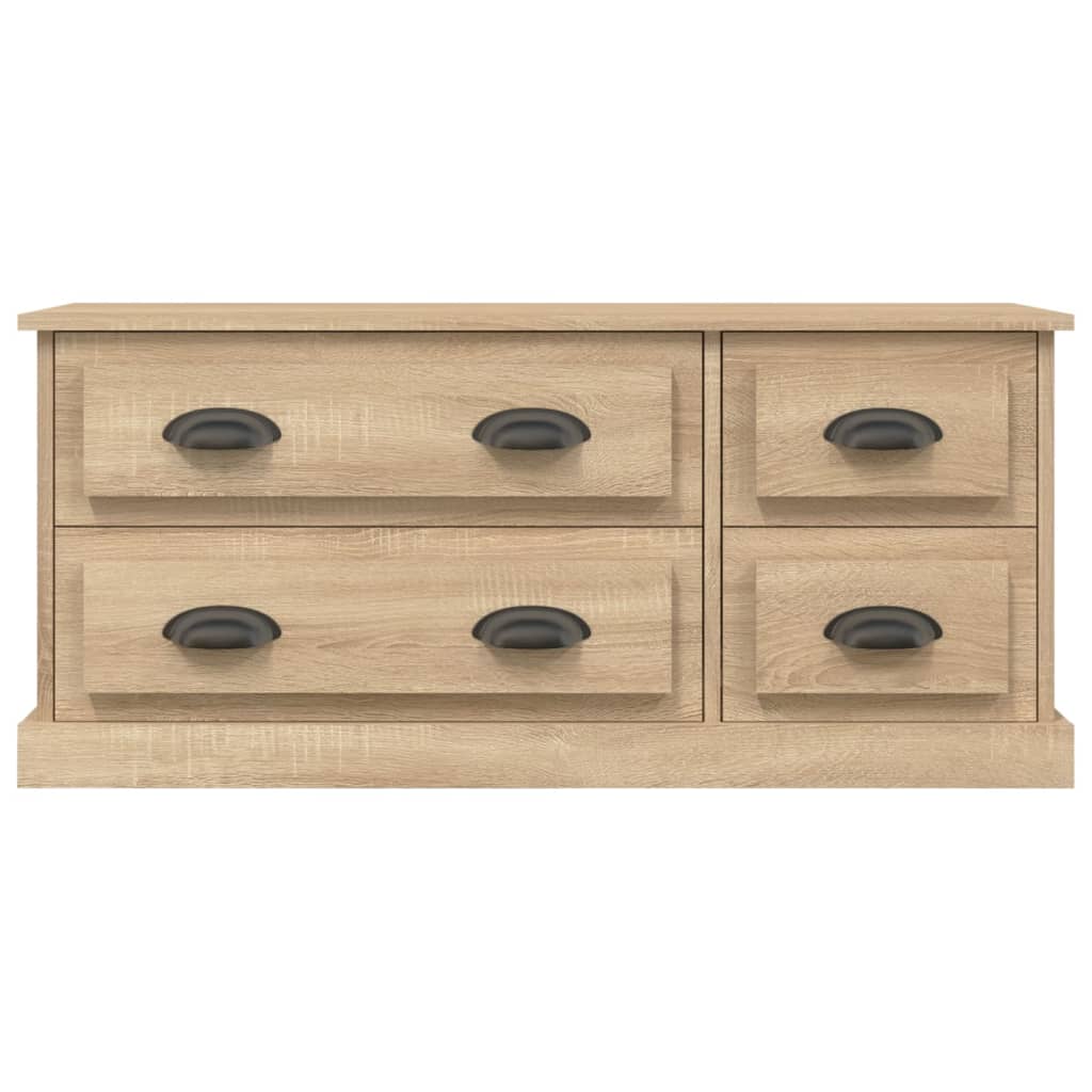 Tv-meubel 100x35,5x45 cm bewerkt hout sonoma eikenkleurig