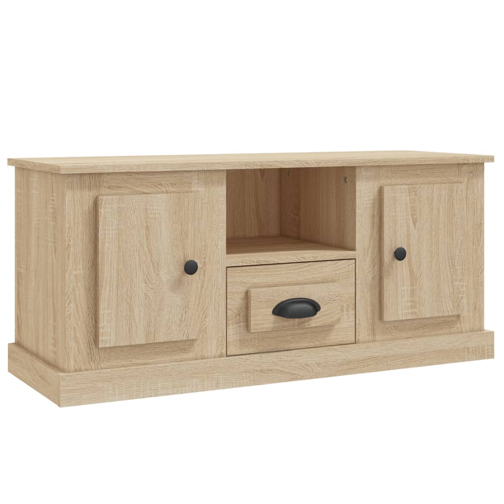 Tv-meubel 100x35,5x45 cm bewerkt hout sonoma eikenkleurig