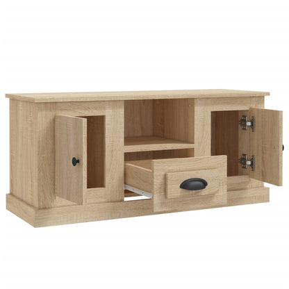 Tv-meubel 100x35,5x45 cm bewerkt hout sonoma eikenkleurig