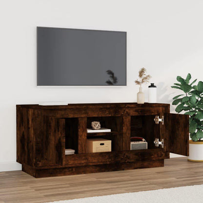 Tv-meubel 102x35x45 cm bewerkt hout gerookt eikenkleurig