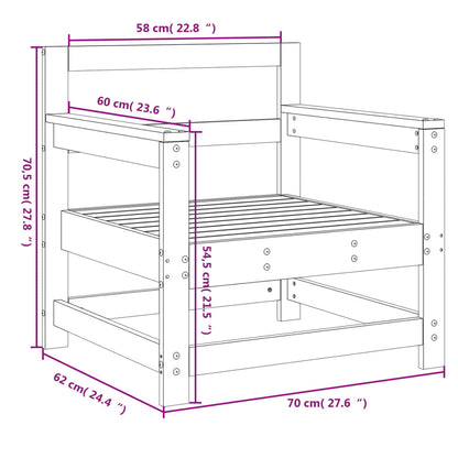 Tuinstoelen 2 st massief grenenhout