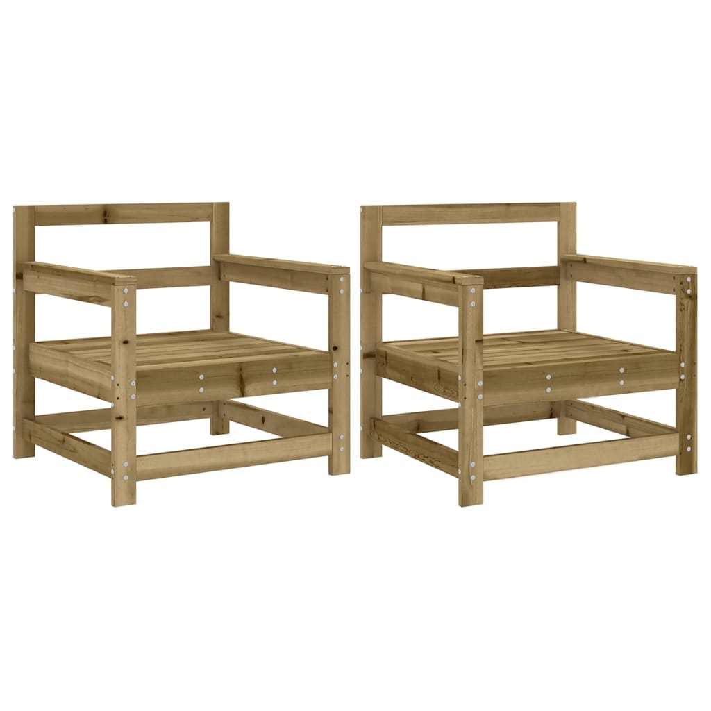 Tuinstoelen 2 st geïmpregneerd hout