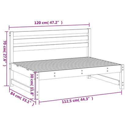 Tuinmiddenbank 120x80 cm massief douglashout