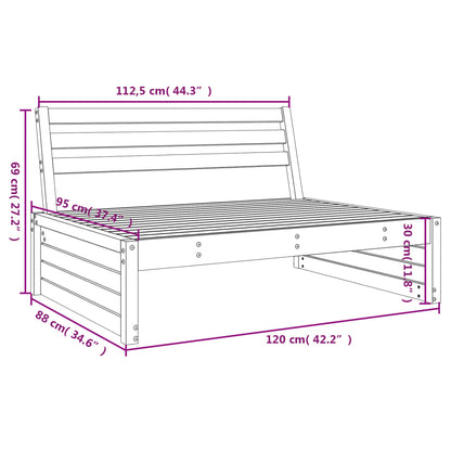 Tuinmiddenbank 120x80 cm massief grenenhout