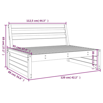 Tuinmiddenbank 120x80 cm massief douglashout