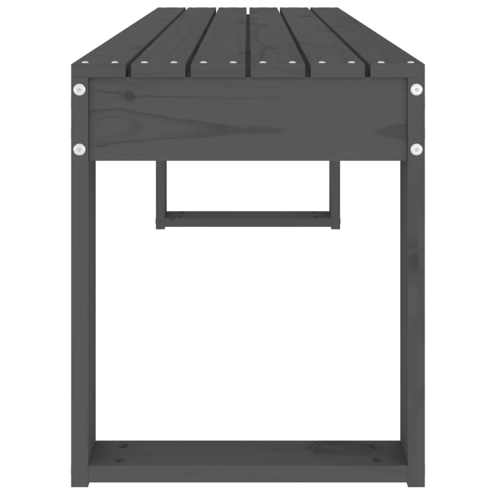 Tuinbank 110x38x45 cm massief grenenhout grijs