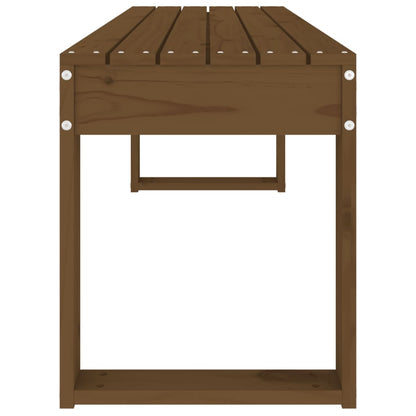 Tuinbank 110x38x45 cm massief grenenhout honingbruin