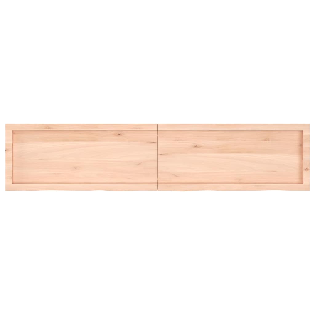 Wastafelblad 180x40x(2-6) cm onbehandeld massief hout