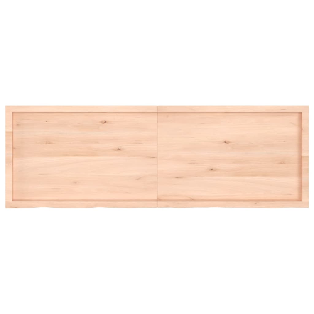 Wastafelblad 180x60x(2-6) cm onbehandeld massief hout