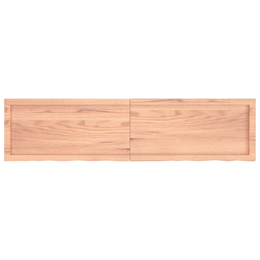 Wastafelblad 160x40x(2-4) cm behandeld massief hout lichtbruin