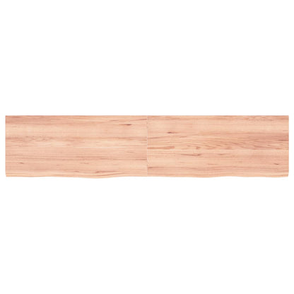 Wastafelblad 180x40x(2-4) cm behandeld massief hout lichtbruin