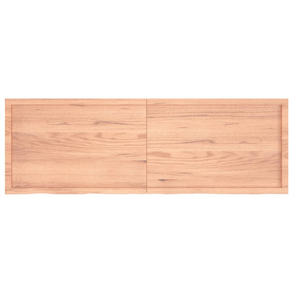 Wastafelblad 180x60x(2-4) cm behandeld massief hout lichtbruin