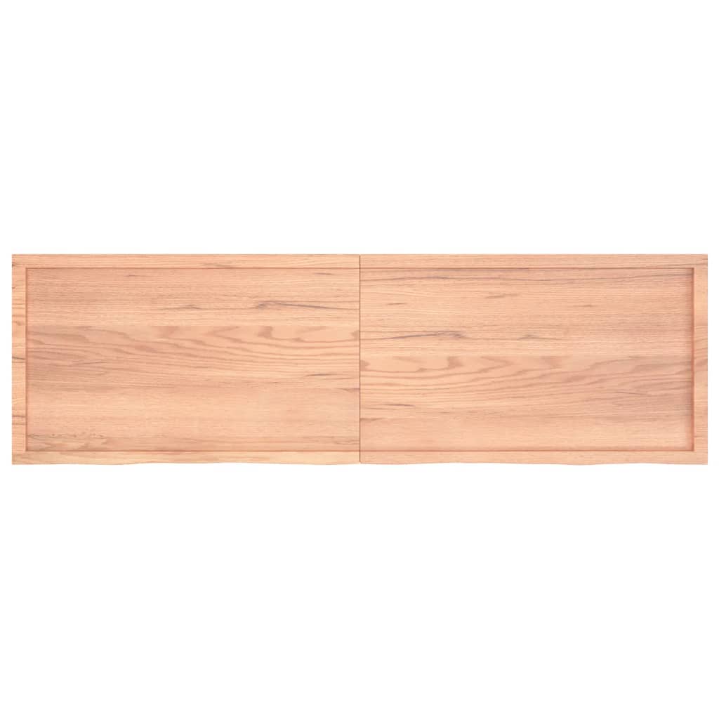 Wastafelblad 200x60x(2-4) cm behandeld massief hout lichtbruin